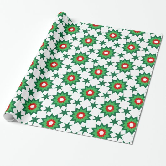 Geometrie der Weihnachtszeit Geschenkpapier (Ungerollt)