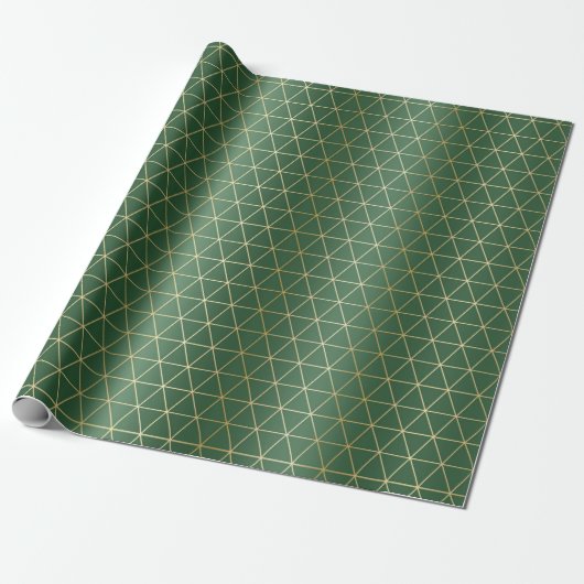 Geometrie des grünen Triangle Geschenkpapier (Ungerollt)