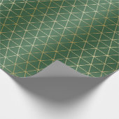 Geometrie des grünen Triangle Geschenkpapier (Ecke)