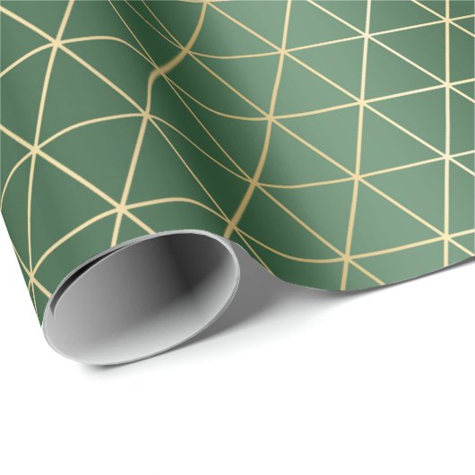 Geometrie des grünen Triangle Geschenkpapier (Rolleneckpunkt)