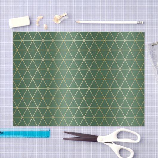 Geometrie des grünen Triangle Seidenpapier (Handwerk)