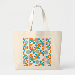 Geometrie des Retro-Pops Jumbo Stoffbeutel