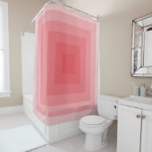 Geometrie des roten Quadrats Duschvorhang (Beispiel)