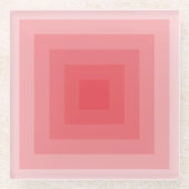 Geometrie des roten Quadrats Glasuntersetzer (Vorderseite)