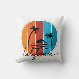 Geometrie des Vintagen Retro-Sonnenuntergangs in K Kissen