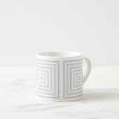 Geometrie des weißen Quadrats Espressotasse (Vorderseite Rechts)