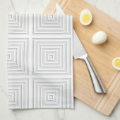 Geometrie des weißen Quadrats Handtuch (Viertel Falte)