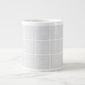Geometrie des weißen Quadrats Jumbo-Tasse (Vorderseite)