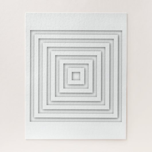 Geometrie des weißen Quadrats Puzzle (Vertikal)