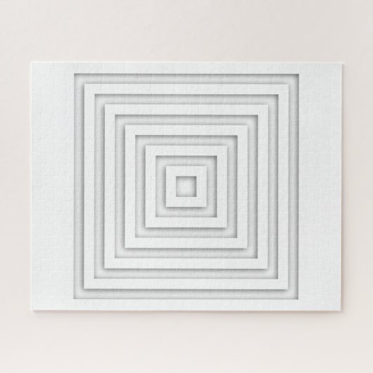 Geometrie des weißen Quadrats Puzzle (Horizontal)