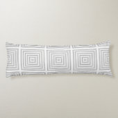 Geometrie des weißen Quadrats Seitenschläferkissen (Rückseite)