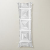 Geometrie des weißen Quadrats Seitenschläferkissen (Vorderseite Vertikal)