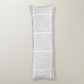 Geometrie des weißen Quadrats Seitenschläferkissen (Rückseite (Vertikal))