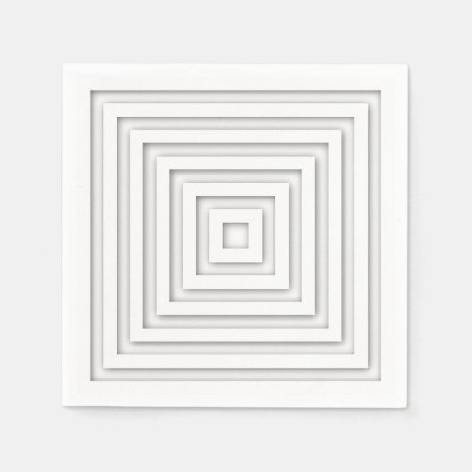 Geometrie des weißen Quadrats Serviette (Vorderseite)