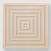 Geometrie des weißen Quadrats Steinuntersetzer (Vorderseite)