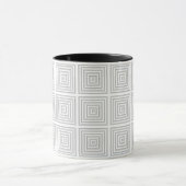 Geometrie des weißen Quadrats Tasse (Zentrum)