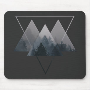 Geometrie Dreiecke Misty Fores Mousepad