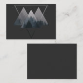 Geometrie Dreiecke Misty Forest Visitenkarte (Vorne/Hinten)