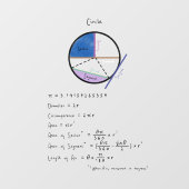 Geometrie einer Zirkelmath-Referenz schwarz gefärb Fensteraufkleber (Blatt)