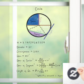 Geometrie einer Zirkelmath-Referenz schwarz gefärb Fensteraufkleber (Zuhause)