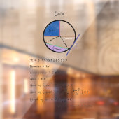 Geometrie einer Zirkelmath-Referenz schwarz gefärb Fensteraufkleber (Blatt 2)