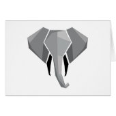 Geometrie Elephant Head Blank Inside (Vorderseite (Horizontal))