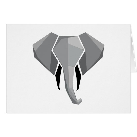 Geometrie Elephant Head Blank Inside (Vorderseite (Horizontal))