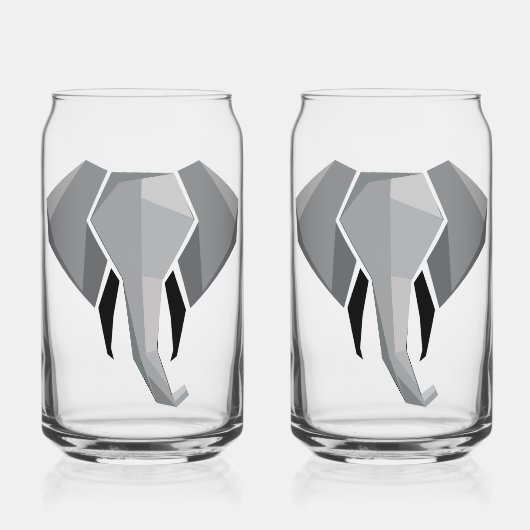 Geometrie Elephant Head Dosenglas (Vorderseite)