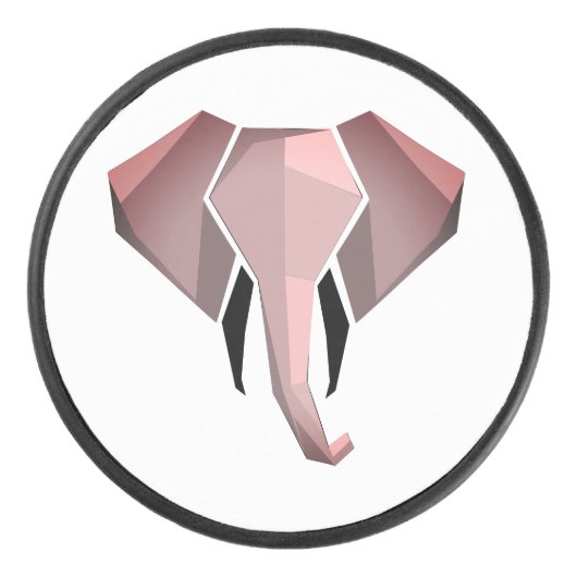 Geometrie Elephant Head Eishockey Puck (Vorderseite)