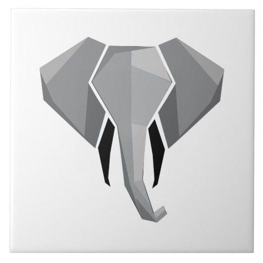 Geometrie Elephant Head Fliese (Vorderseite)