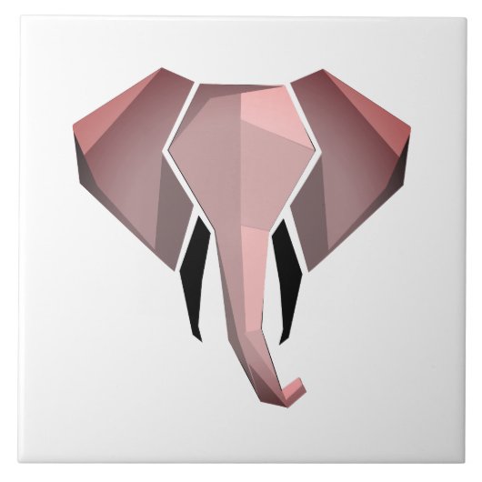 Geometrie Elephant Head Fliese (Vorderseite)