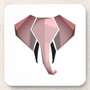 Geometrie Elephant Head Getränkeuntersetzer