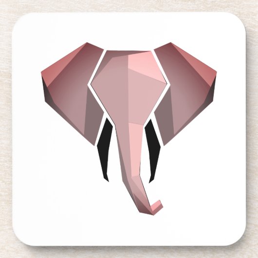 Geometrie Elephant Head Getränkeuntersetzer (Vorderseite)