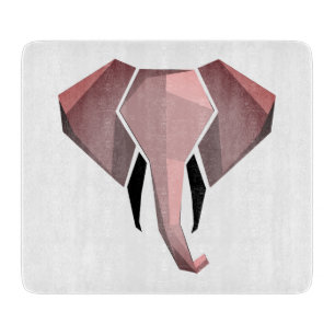 Geometrie Elephant Head Glass Schneidebrett
