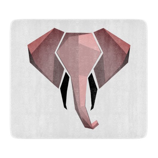 Geometrie Elephant Head Glass Schneidebrett (Vorderseite)