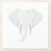Geometrie Elephant Head Glasuntersetzer (Rückseite)