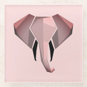 Geometrie Elephant Head Glasuntersetzer