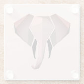 Geometrie Elephant Head Glasuntersetzer (Rückseite)