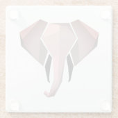 Geometrie Elephant Head Glasuntersetzer (Rückseite)