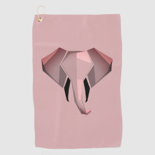 Geometrie Elephant Head Golfhandtuch