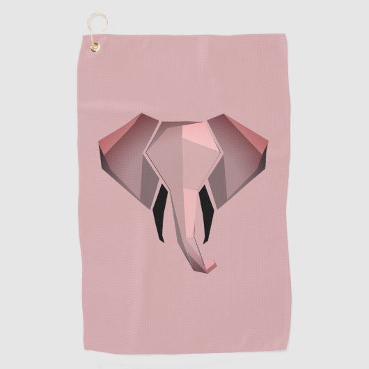 Geometrie Elephant Head Golfhandtuch (Vorderseite)