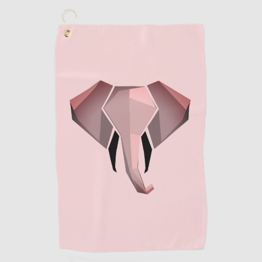 Geometrie Elephant Head Golfhandtuch (Vorderseite)