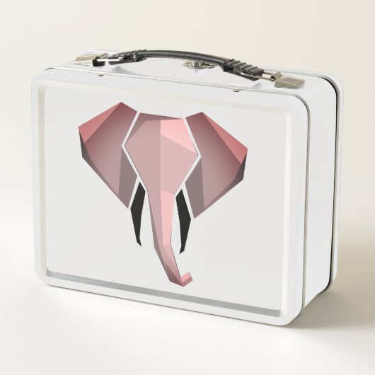Geometrie Elephant Head Metall Brotdose (Rückseite)