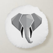 Geometrie Elephant Head Rundes Kissen (Rückseite)