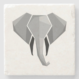 Geometrie Elephant Head Steinuntersetzer