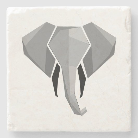 Geometrie Elephant Head Steinuntersetzer (Vorderseite)
