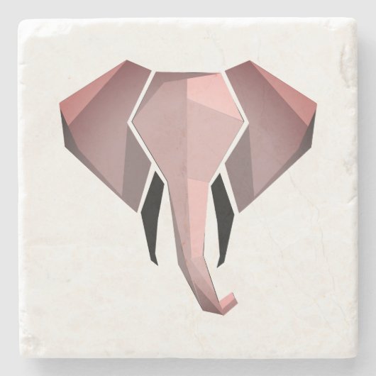 Geometrie Elephant Head Steinuntersetzer (Vorderseite)