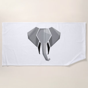 Geometrie Elephant Head Strandtuch