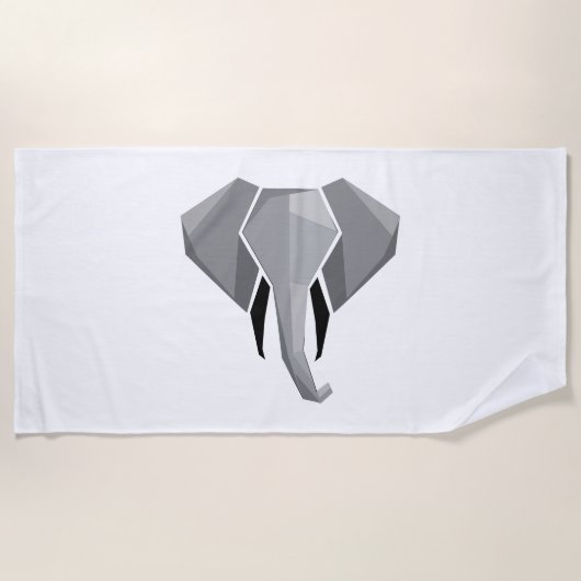 Geometrie Elephant Head Strandtuch (Vorderseite)