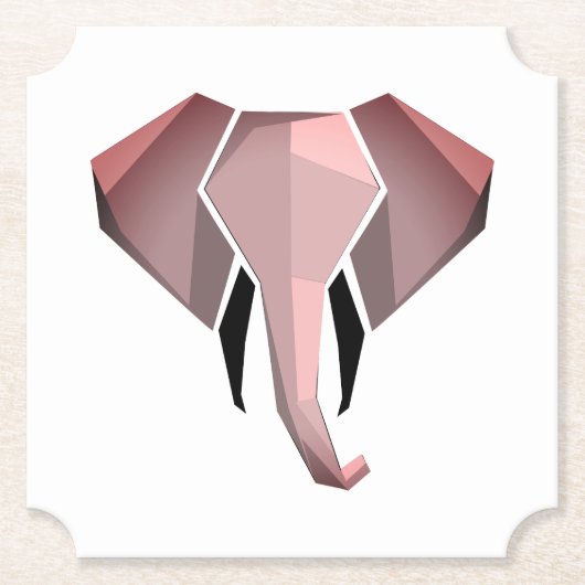Geometrie Elephant Head Untersetzer (Vorderseite)